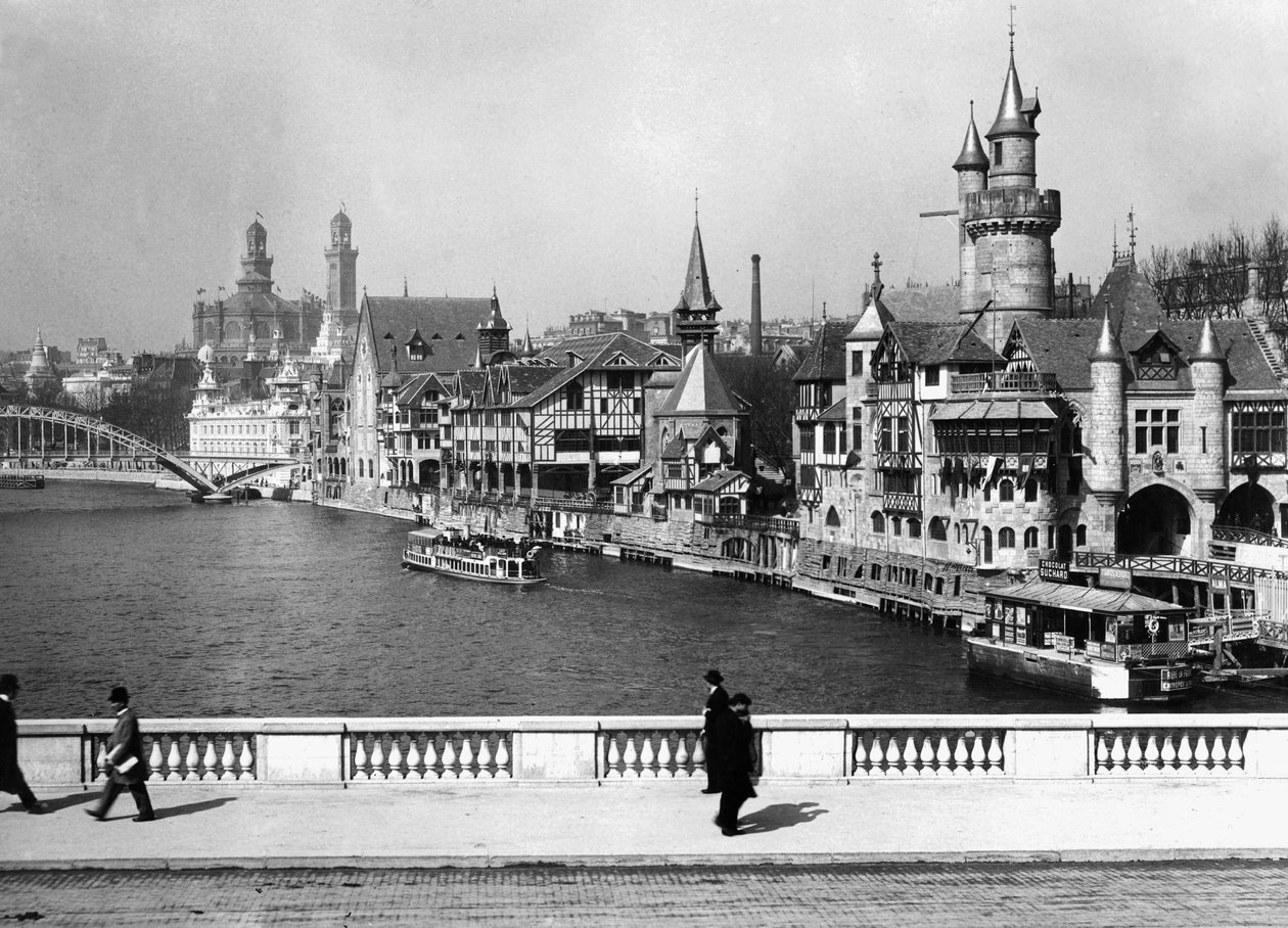 Neogótikus építészet az 1900-as párizsi világkiállításra (f/w fotó) alkotó: Photographer French