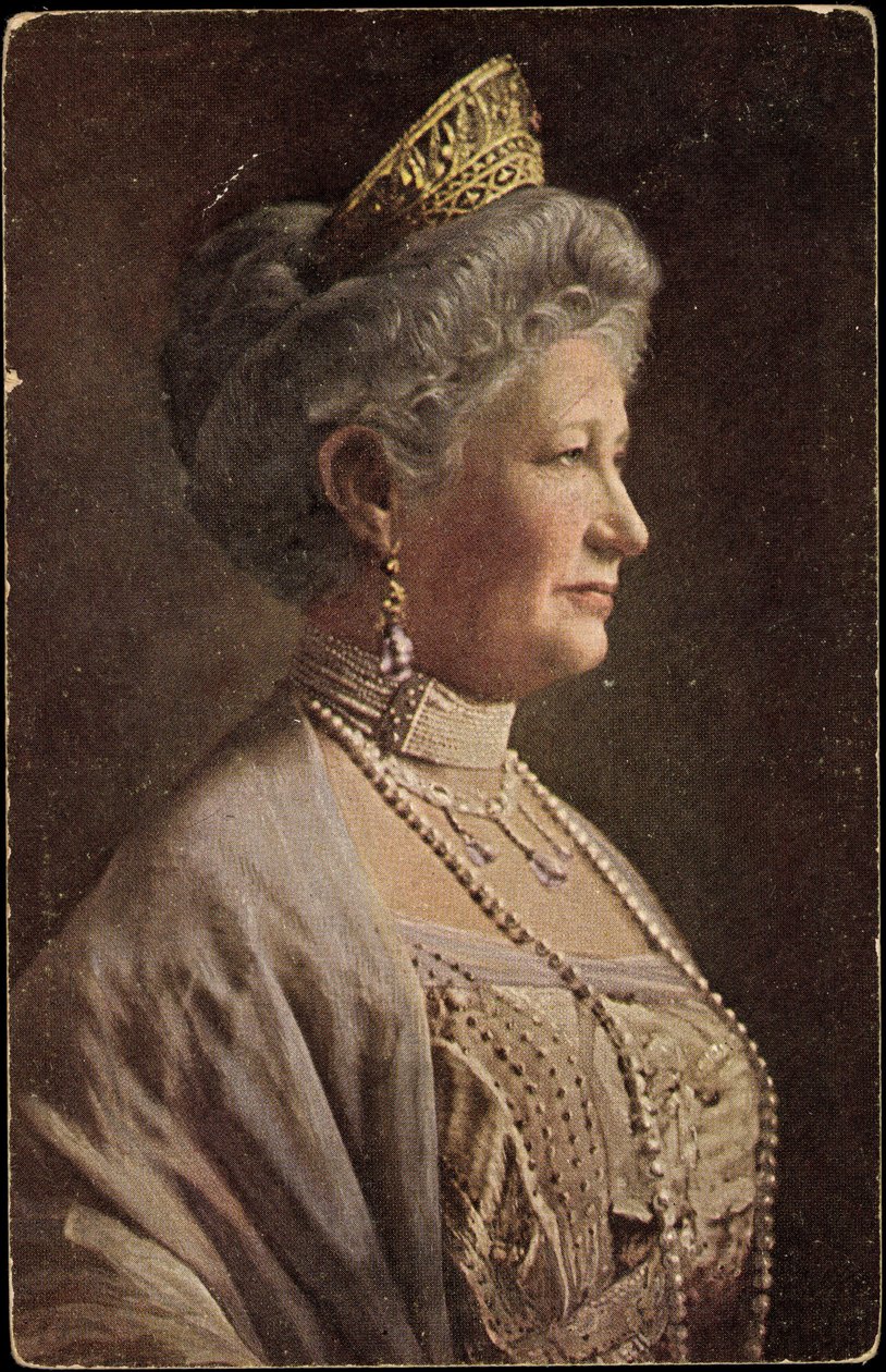 Artist Ak Empress Auguste Victoria, Portré, korona, ékszer (fekete-fehér fotó) alkotó: Photographer German