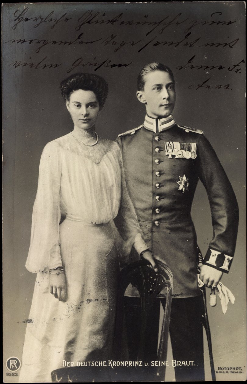 Friedrich Wilhelm német trónörökös menyasszonyával, RPH alkotó: Photographer German