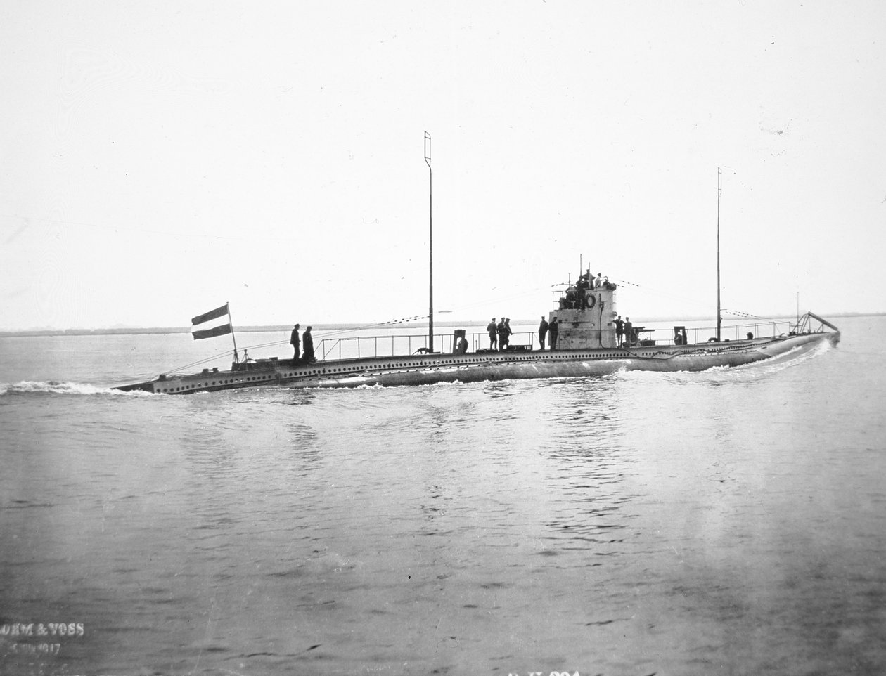 Német U-boat, 1915 körül (f/w fotó) alkotó: Photographer German