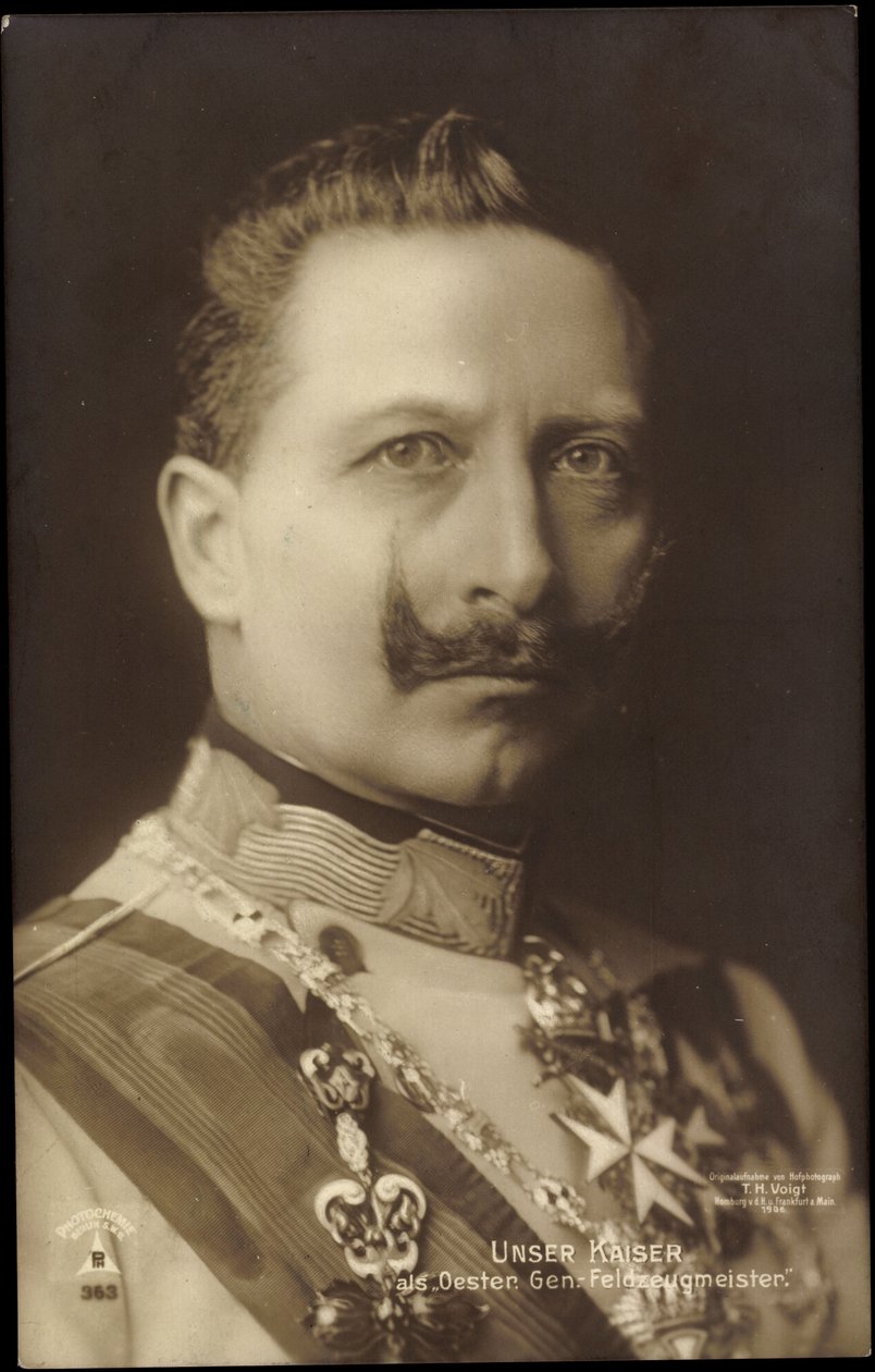 Wilhelm 2. császár mint osztrák tábornok Feldzeugmeister alkotó: Photographer German