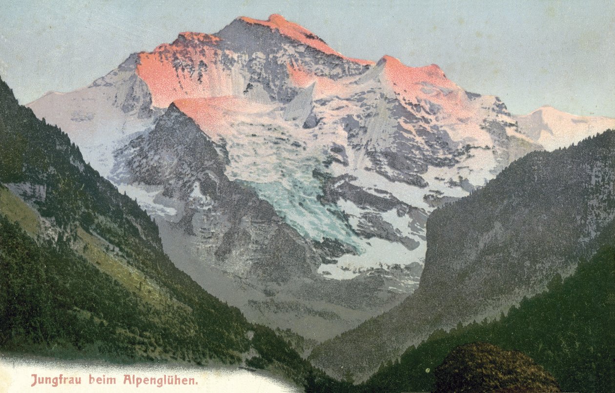 Alpenglow, Jungfrau, Svájc (színes fotó) alkotó: Photographer Swiss