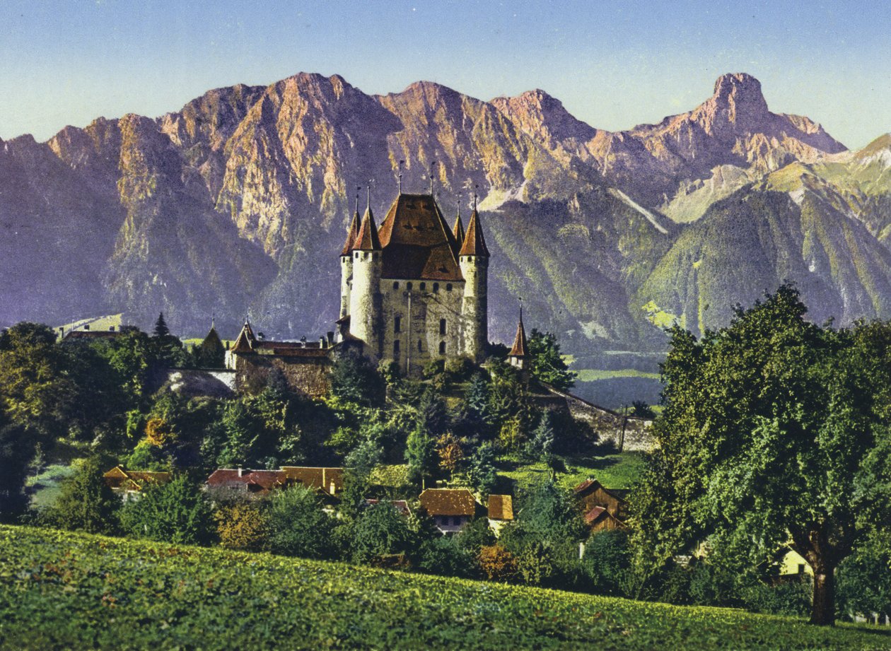 Thun, A kastély és a Stockhorn-lánc (fotó) alkotó: Photographer Swiss
