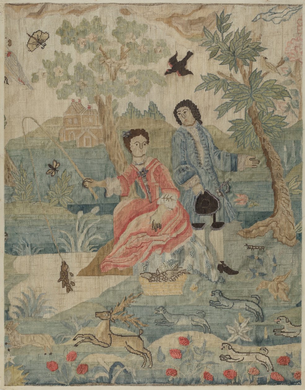 Petit Point hímzés, c. 1937. alkotó: Phyllis Dorr