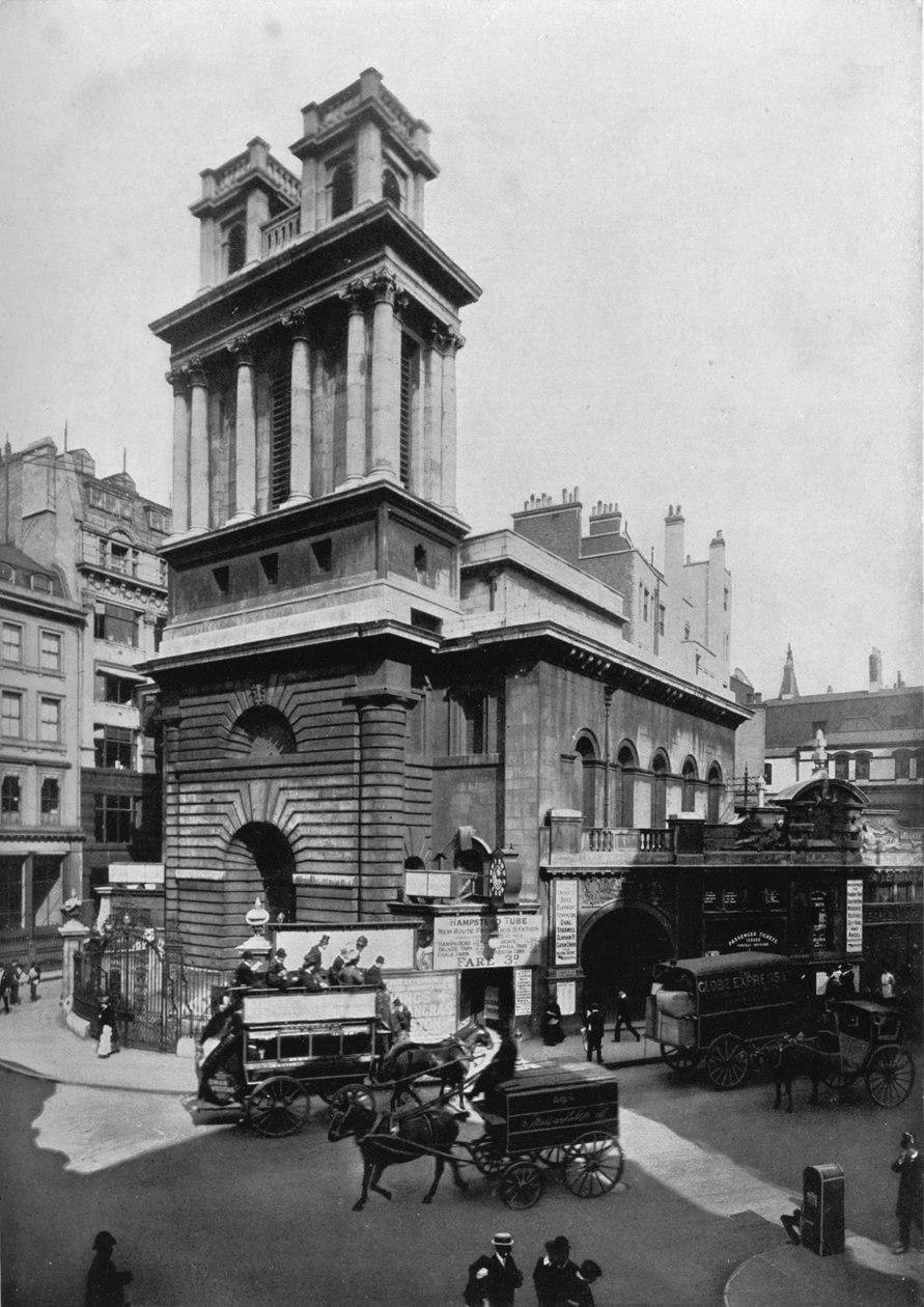 St Mary Woolnoth templom, London City, 1910 1911 alkotó: Pictorial Agency