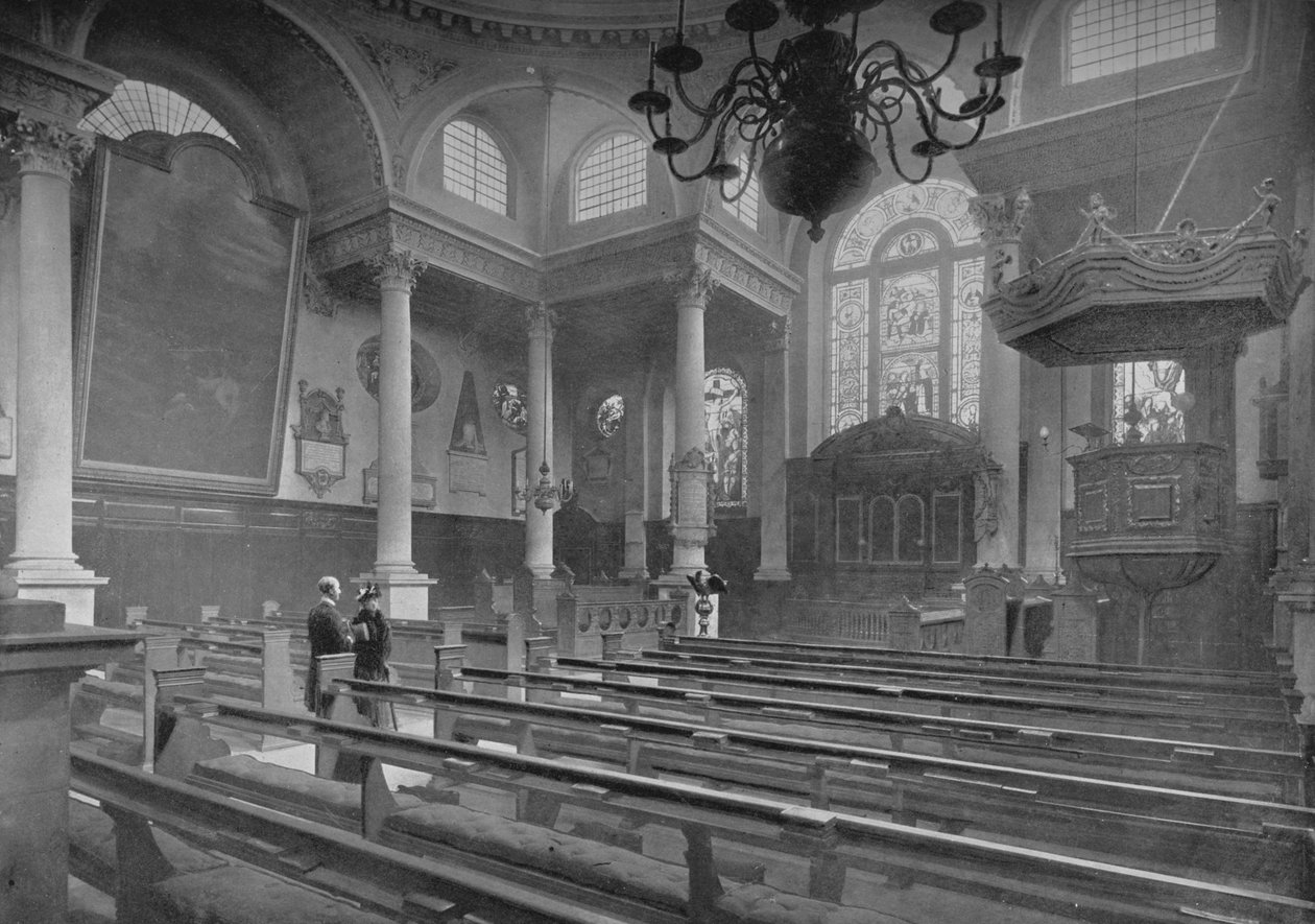 Szent István-templom, Walbrook, London City, 1890, 1911 alkotó: Pictorial Agency