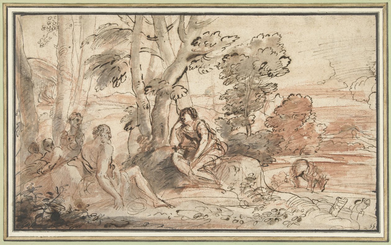 Ermina a pásztorokkal alkotó: Pier Francesco Mola