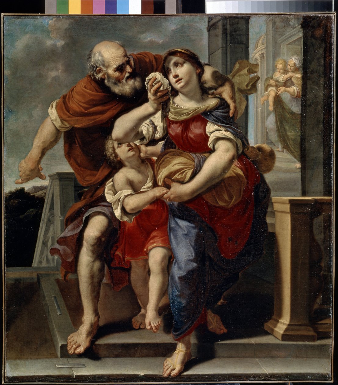 Hágár elhagyja Ábrahám házát alkotó: Pier Francesco Mola