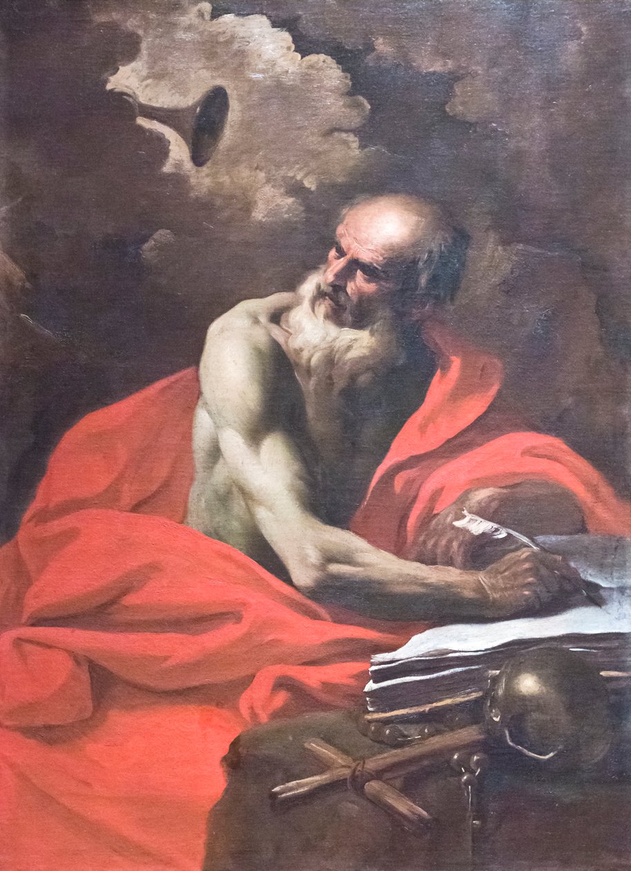 Szent Jeromos (olaj, vászon) alkotó: Pier Francesco Mola