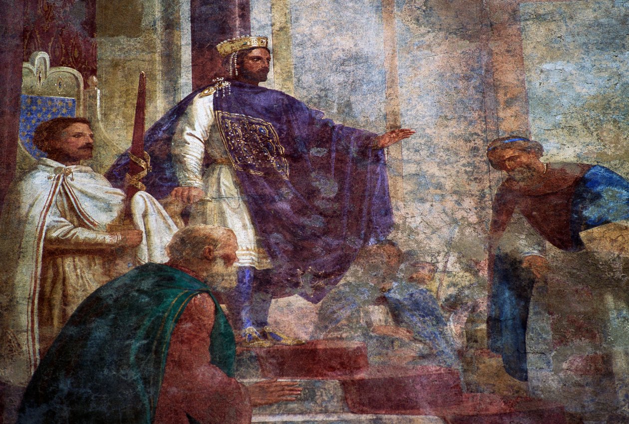 Részlet a Palazzo Thiene (15. század) homlokzatának freskóiból, Vicenza (UNESCO Világörökségi Listája). alkotó: Blaise Nicolas Le Sueur