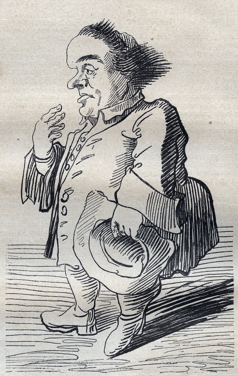 Egy mélyen gondolkodó – Pier Leone Ghezzi (1674-1755) rajzfilmje – 1740 alkotó: Pier Leone Ghezzi