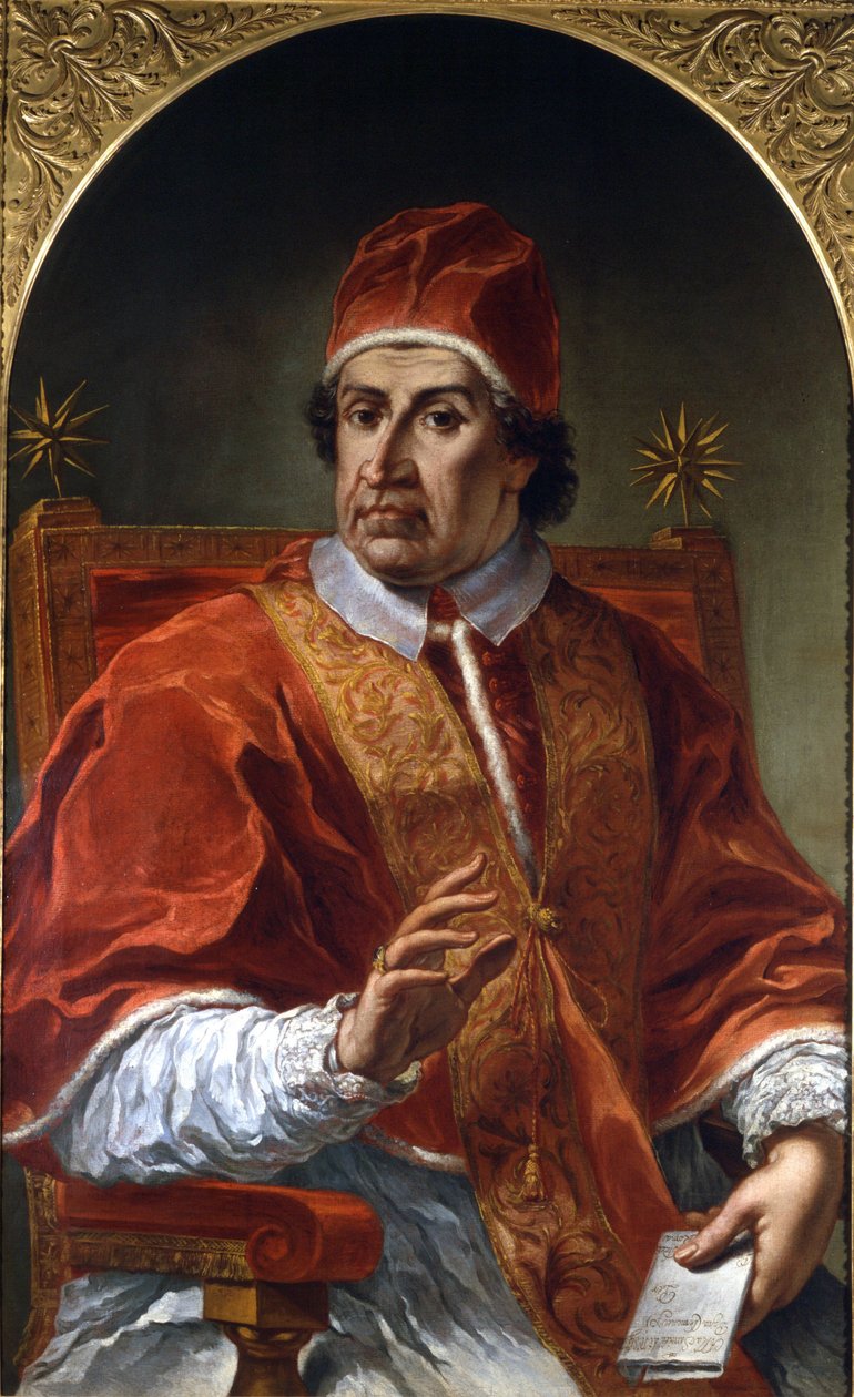 XI. Kelemen (1649 - 1721). Pier Leone Ghezzi festménye. Róma, Római Múzeum. alkotó: Pier Leone Ghezzi
