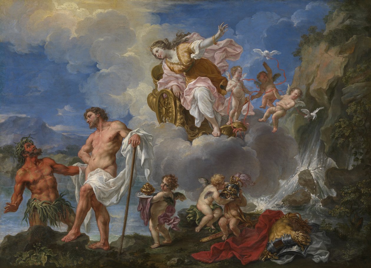 Aeneas megtisztulása a Numicius folyóban, 1725 körül (olaj, vászon) alkotó: Pier Leone Ghezzi