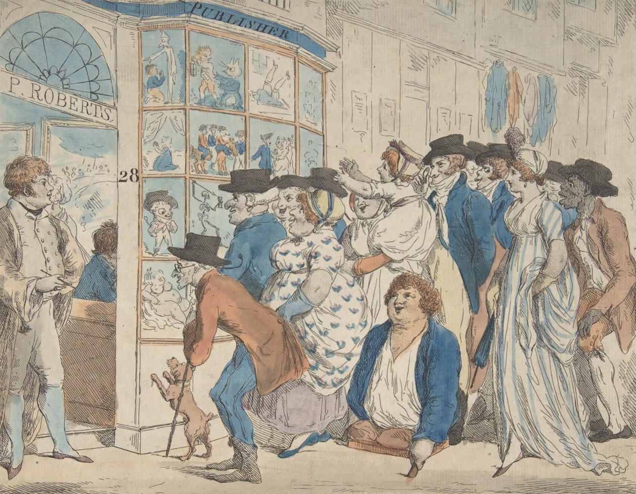 Piercy Roberts karikatúraboltja, 28 Middle Row, Holborn, 1801. alkotó: Piercy Roberts