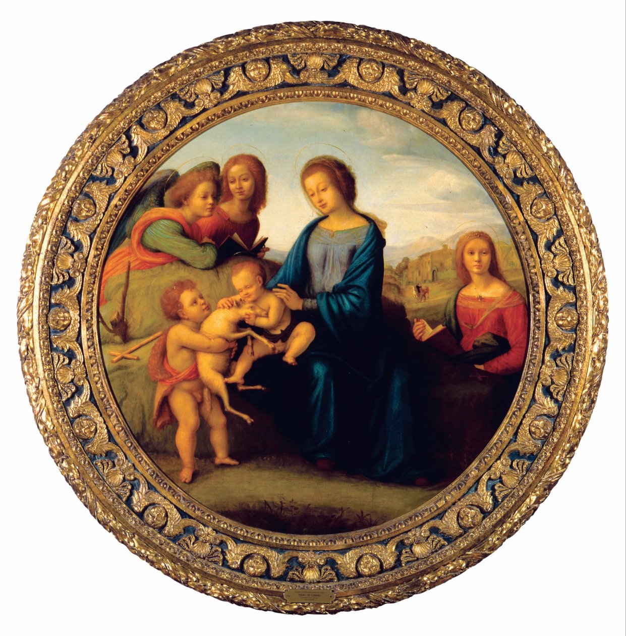 Madonna és gyermek szentekkel és angyalokkal alkotó: Piero di Cosimo