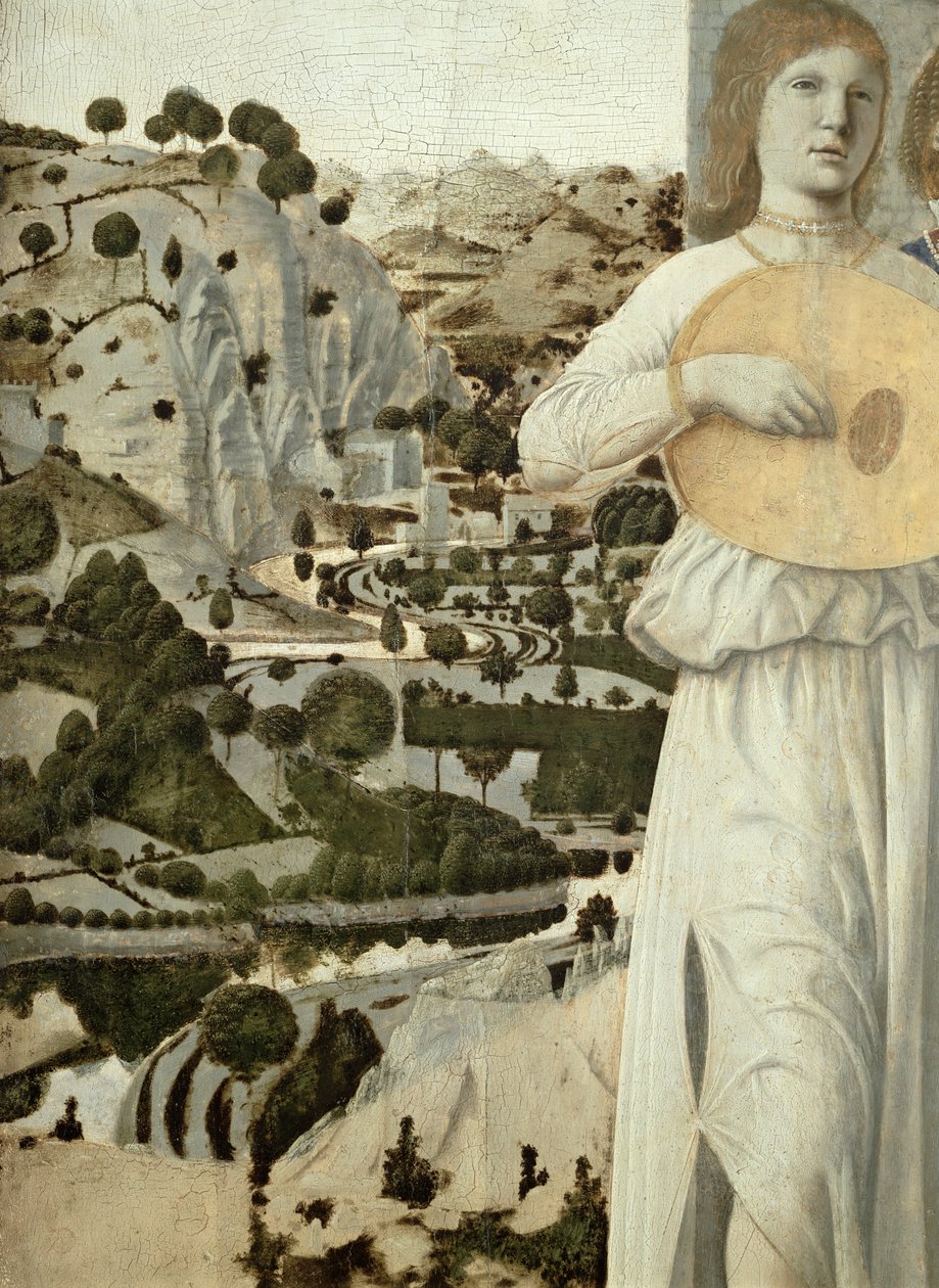 Születés, 1470-75, tempera, tábla, 5240 részlete alkotó: Piero della Francesca