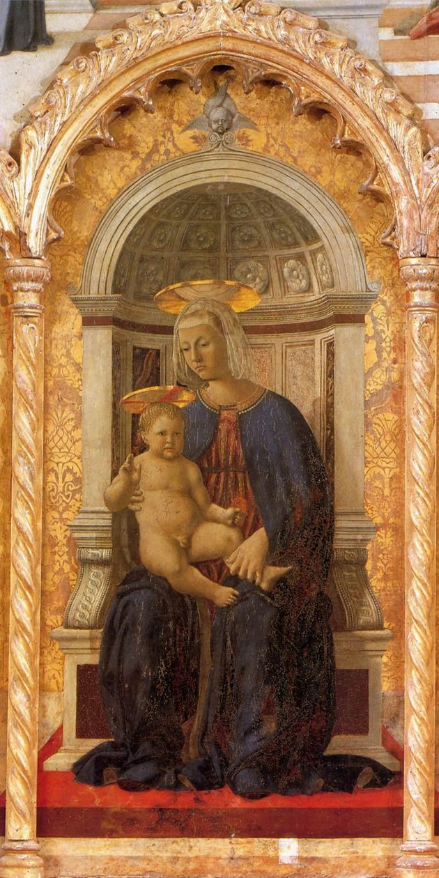 Szent Antal poliptihikája: Madonna és gyermeke alkotó: Piero della Francesca