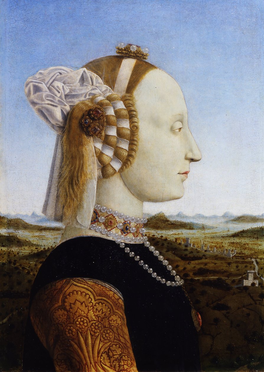 Urbinói herceg és hercegnő, Federico da Montefeltro és Battista Sforza portréi alkotó: Piero della Francesca
