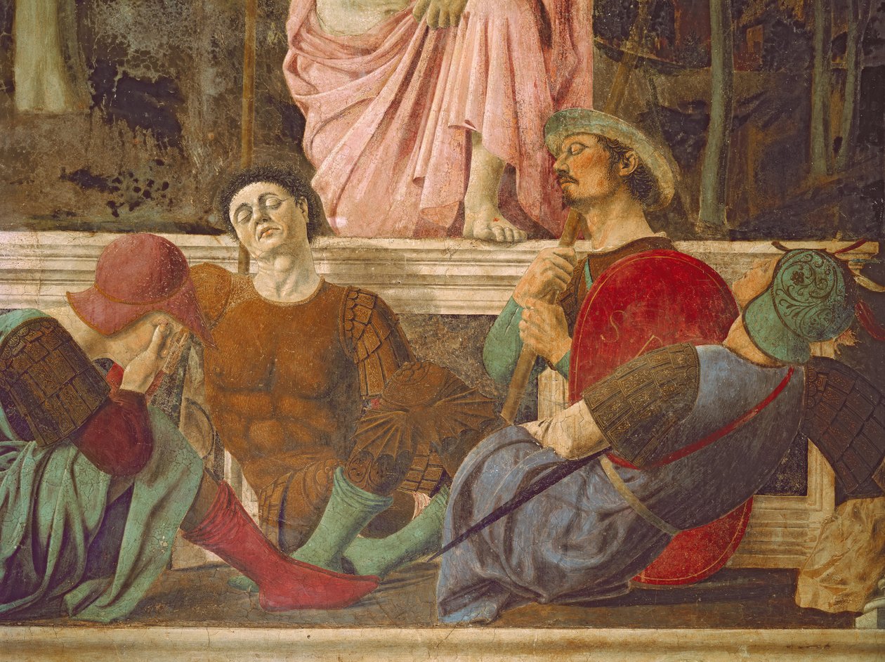 A feltámadás, 1463 körül, 109787 freskórészlet alkotó: Piero della Francesca