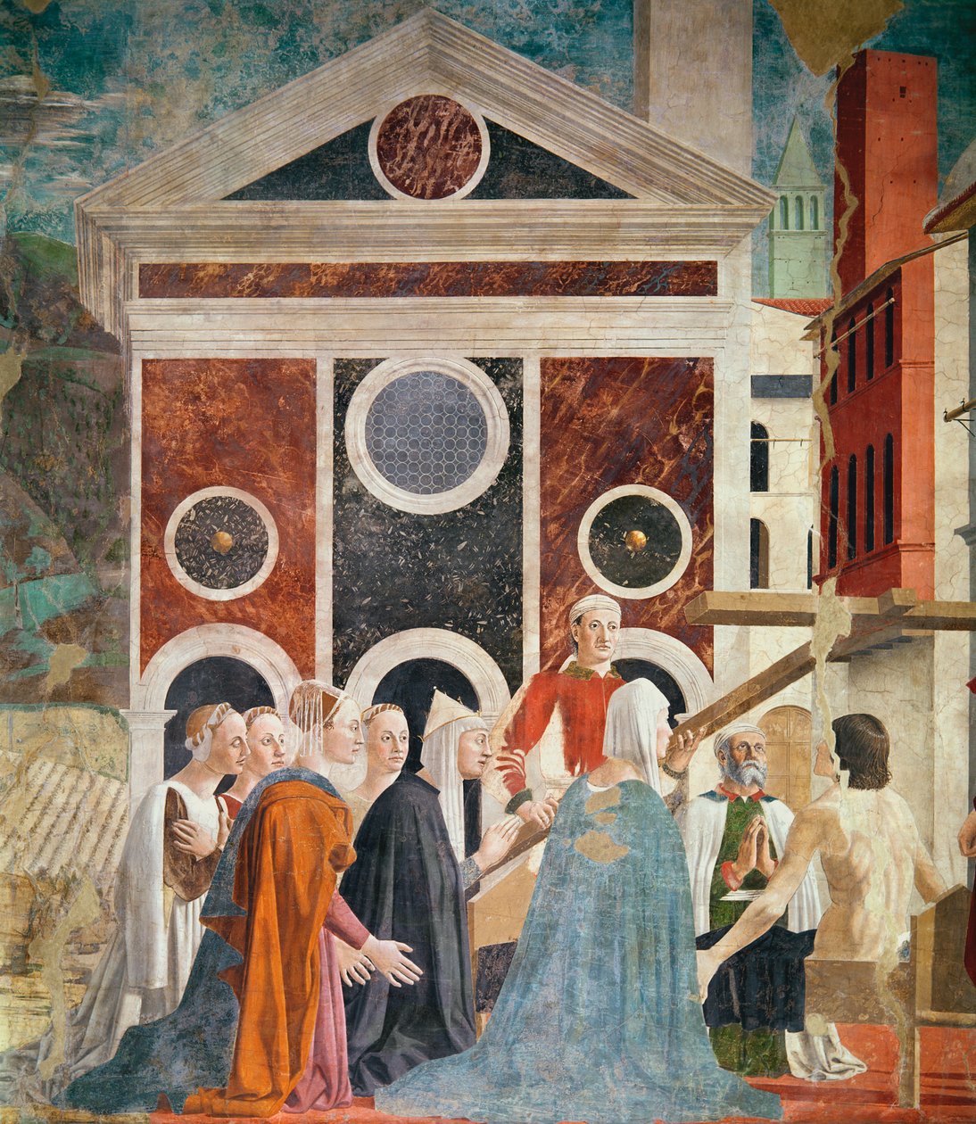 Az igaz kereszt igazolása, 1452-59 körül (részlet) alkotó: Piero della Francesca