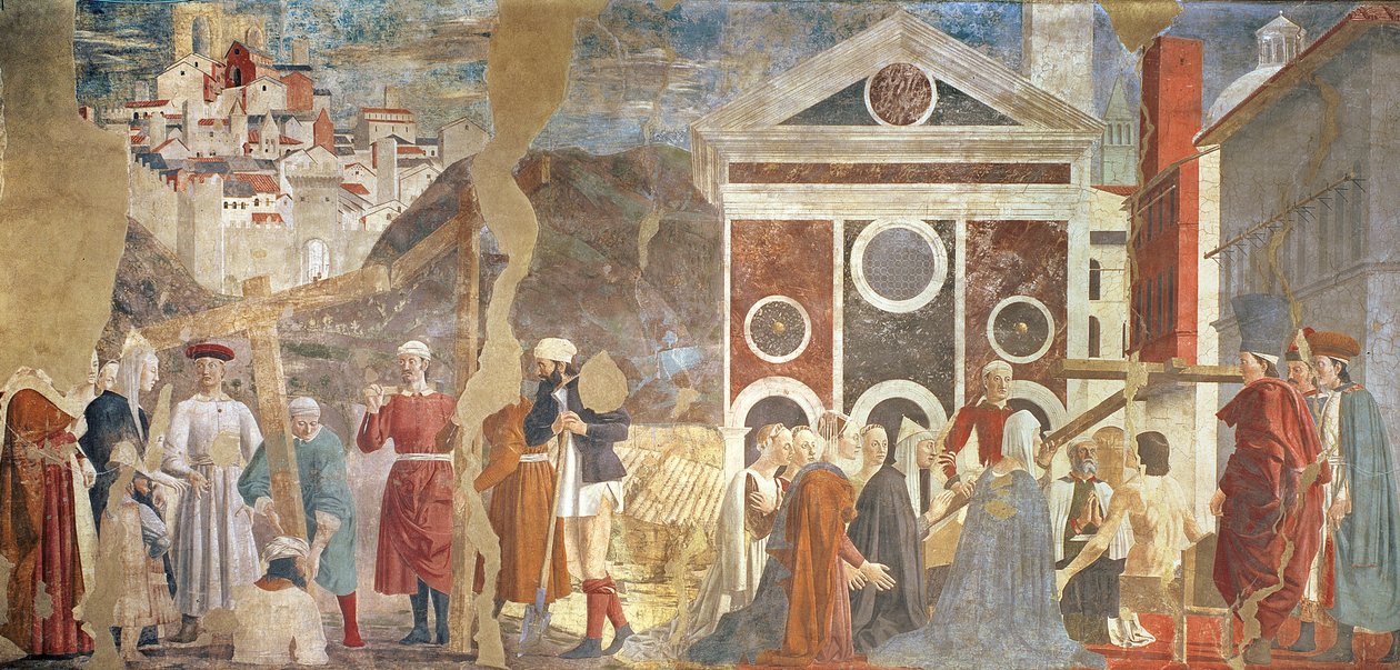 Az igaz kereszt hitelesítése, 1464-ben alkotó: Piero della Francesca