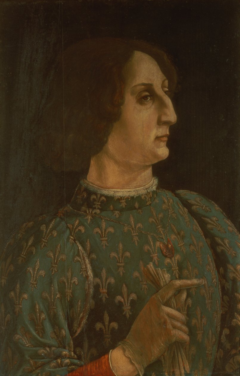 Galeazzo Mario Sforza (1444-76) portréja 1471 körül (tempera a panelen) (lásd még: 168788) alkotó: Piero del Pollaiolo