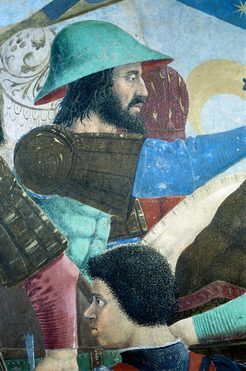 Részlet az igaz kereszt legendájából, amely I. bizánci Hérakleiosz csatáját mutatja II. Chosroes ellen, Piero della Francesca alkotó: Piero della Francesca