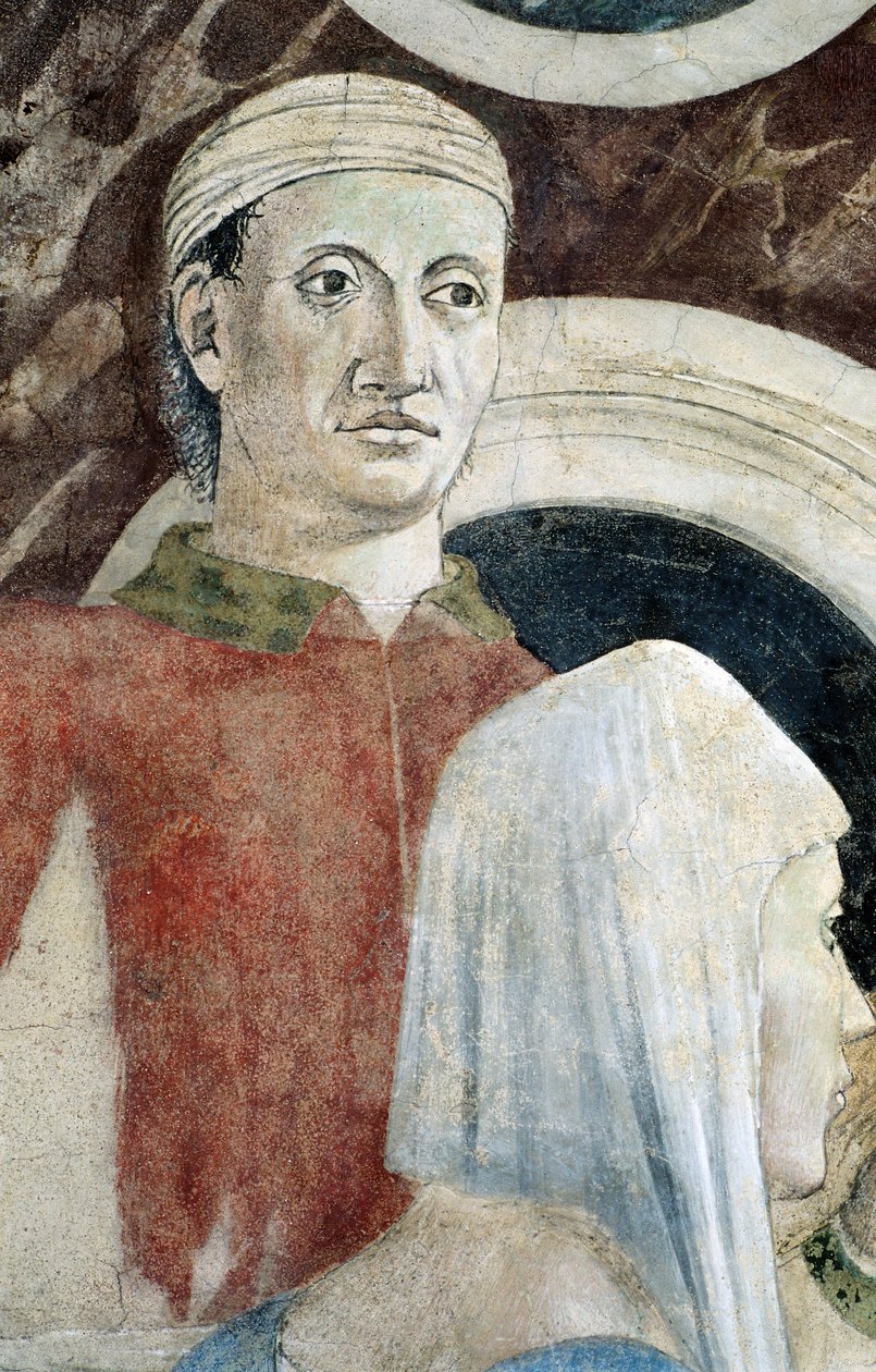 Részlet az Igaz kereszt legendájából, amely bemutatja az igaz kereszt felfedezését és ellenőrzését, Piero della Francesca alkotó: Piero della Francesca