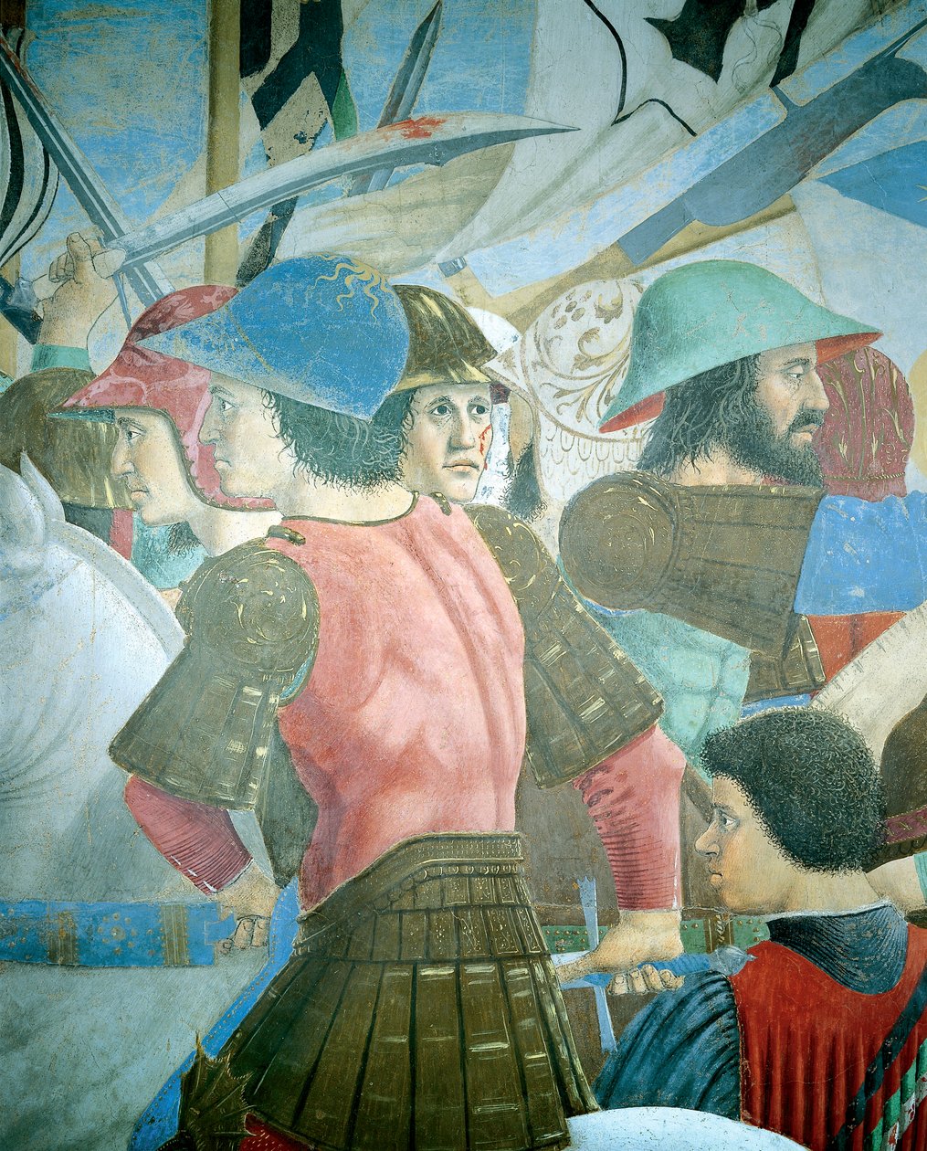 Részlet az igaz kereszt legendájából, amely I. bizánci Heraclius csatáját mutatja II. Chosroes ellen, Piero della Francesca alkotó: Piero della Francesca
