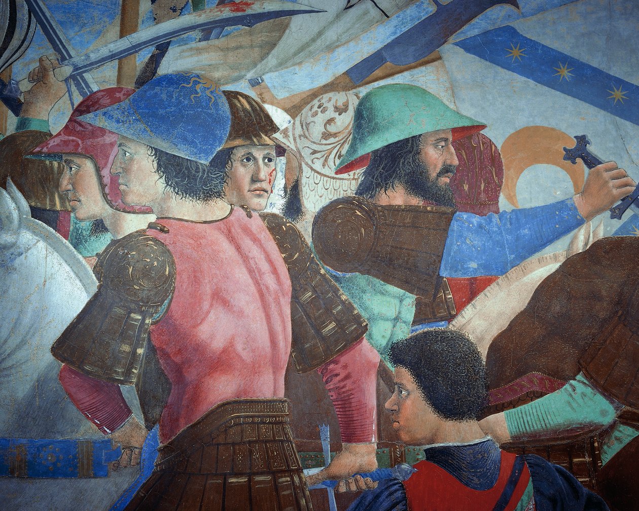 Részlet az igaz kereszt legendájából, amely I. bizánci Heraclius csatáját mutatja II. Chosroes ellen, Piero della Francesca alkotó: Piero della Francesca