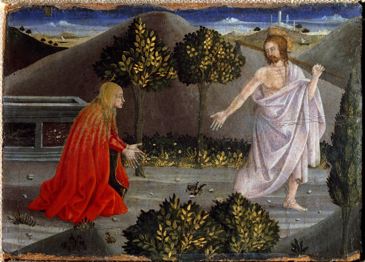 Noli me tangere. Irgalmasság poliptichonja. (Festés fára alkotó: Piero della Francesca