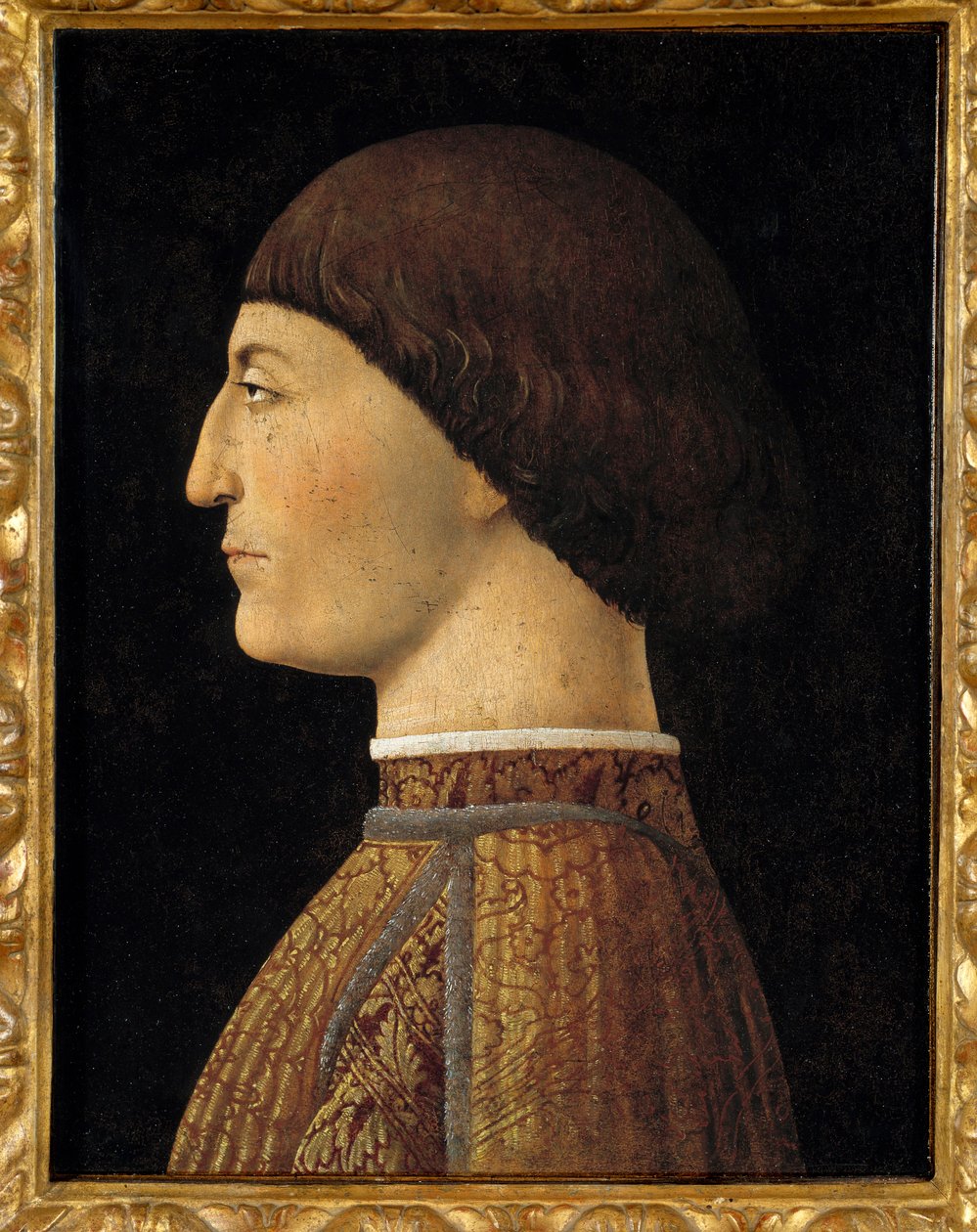 Sigismond Malatesta, Rimini urának portréja (1417-1468) Piero della Francesca festménye (1410 / 1420-1492) 1451 V. 0,44 X 0,34 m - Malatesta Zsigmond portréja (Sigismondo Pandolfo Rimini Malatesta ura) (1417-1468). Piero della Fr. festménye alkotó: Piero della Francesca