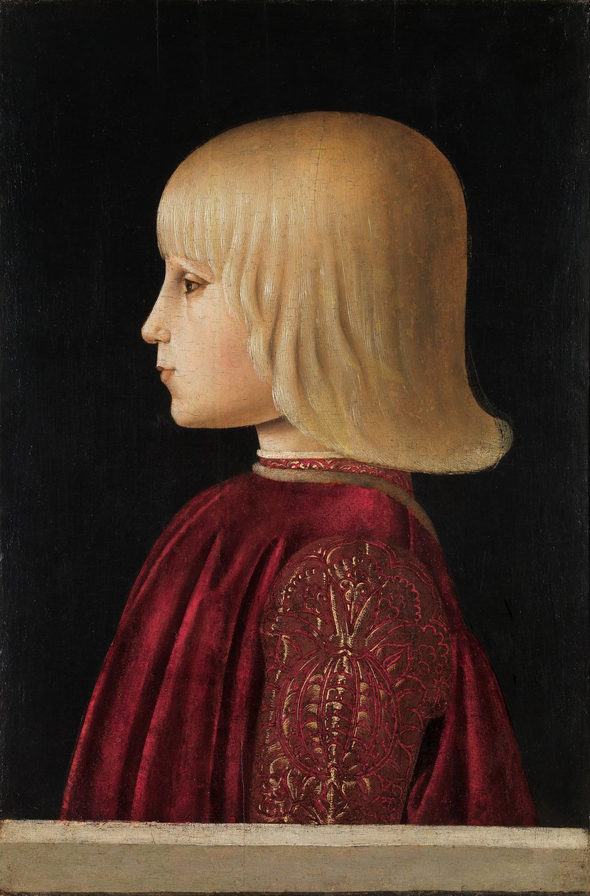 Guidobaldo Da Montefeltro fiú portréja, 1479 körül. alkotó: Piero della Francesca