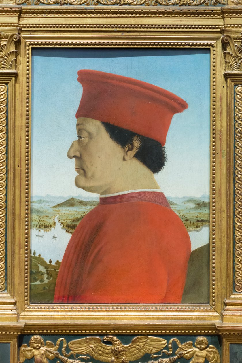 Federico da Montefeltro Urbino hercegének portréja alkotó: Piero della Francesca