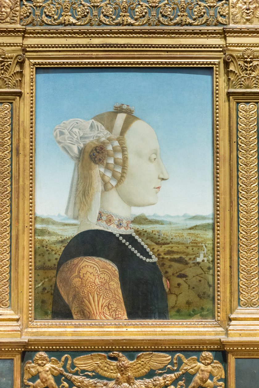 Urbino hercegnő, Battista Sforza portréi alkotó: Piero della Francesca