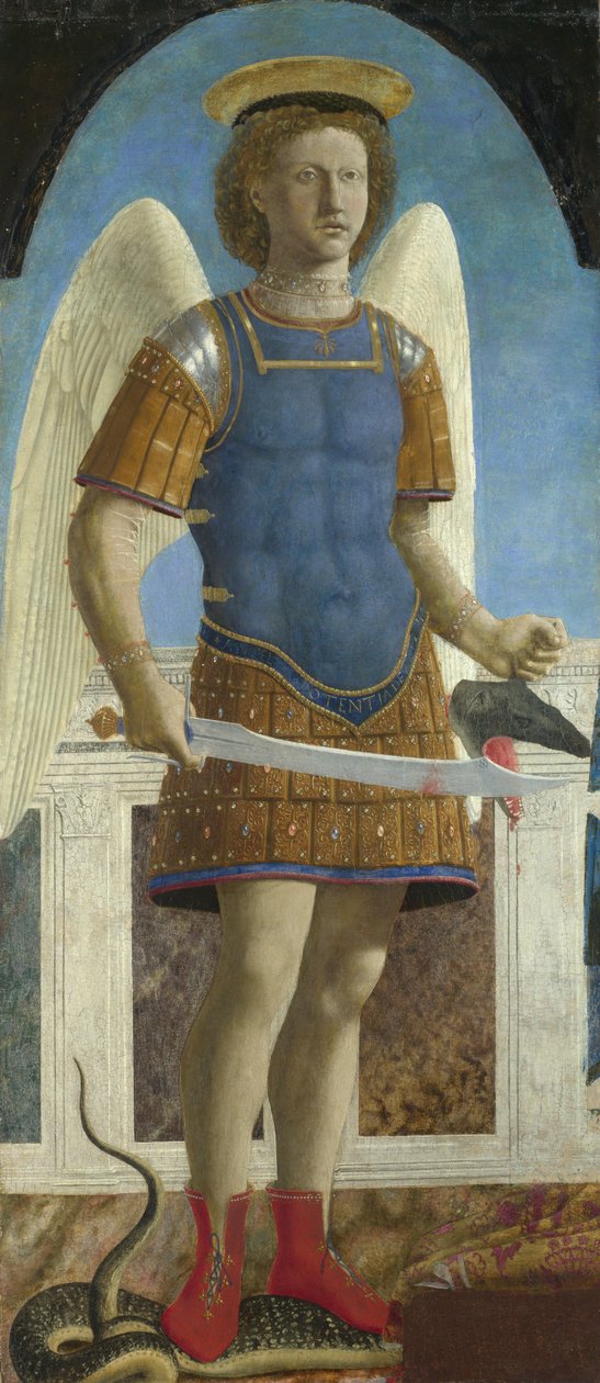 Szent Mihály arkangyal, 1469 alkotó: Piero della Francesca