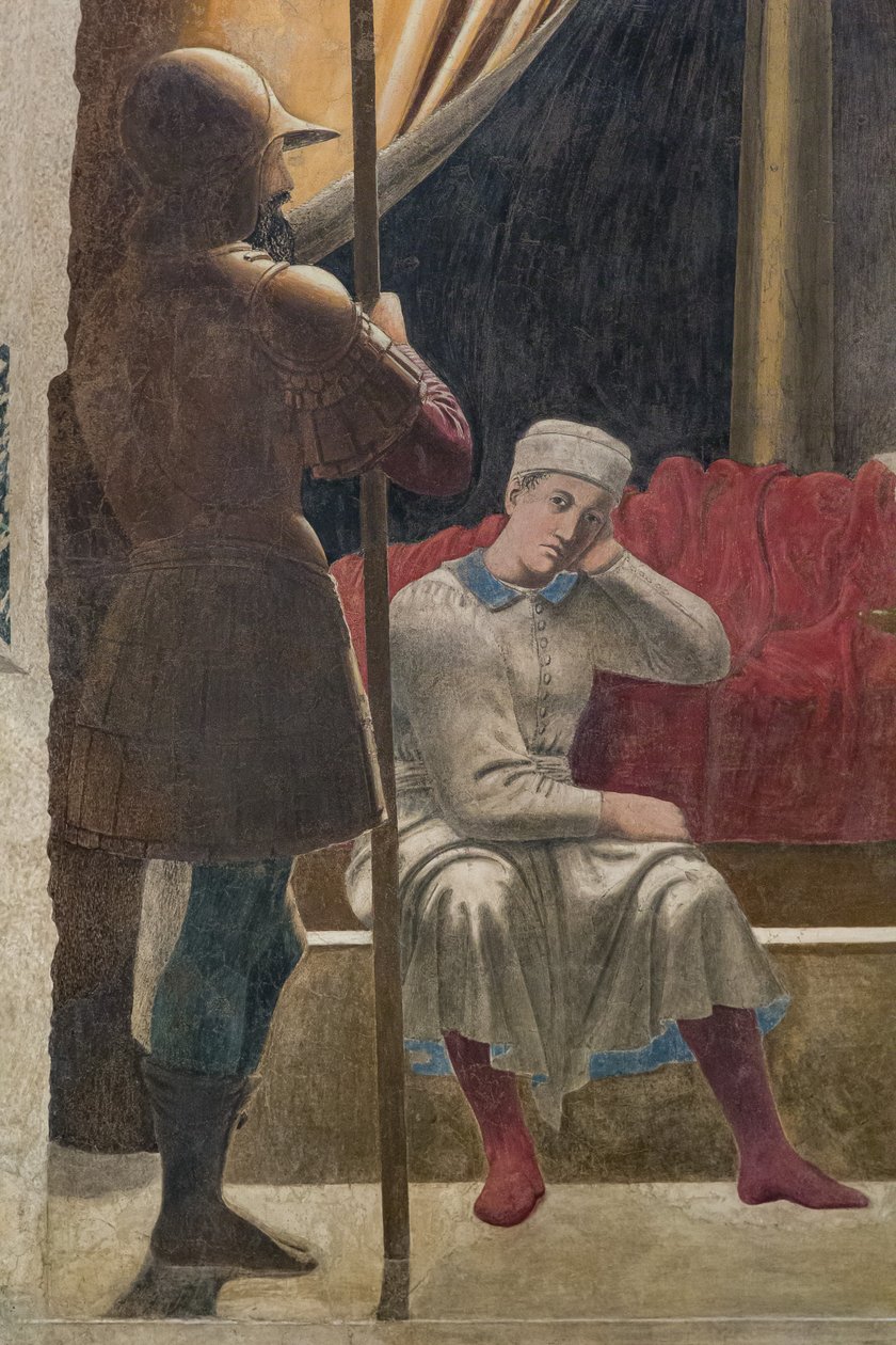 Konstantin álma, részlet az Igaz Kereszt történeteiből (freskó) alkotó: Piero della Francesca
