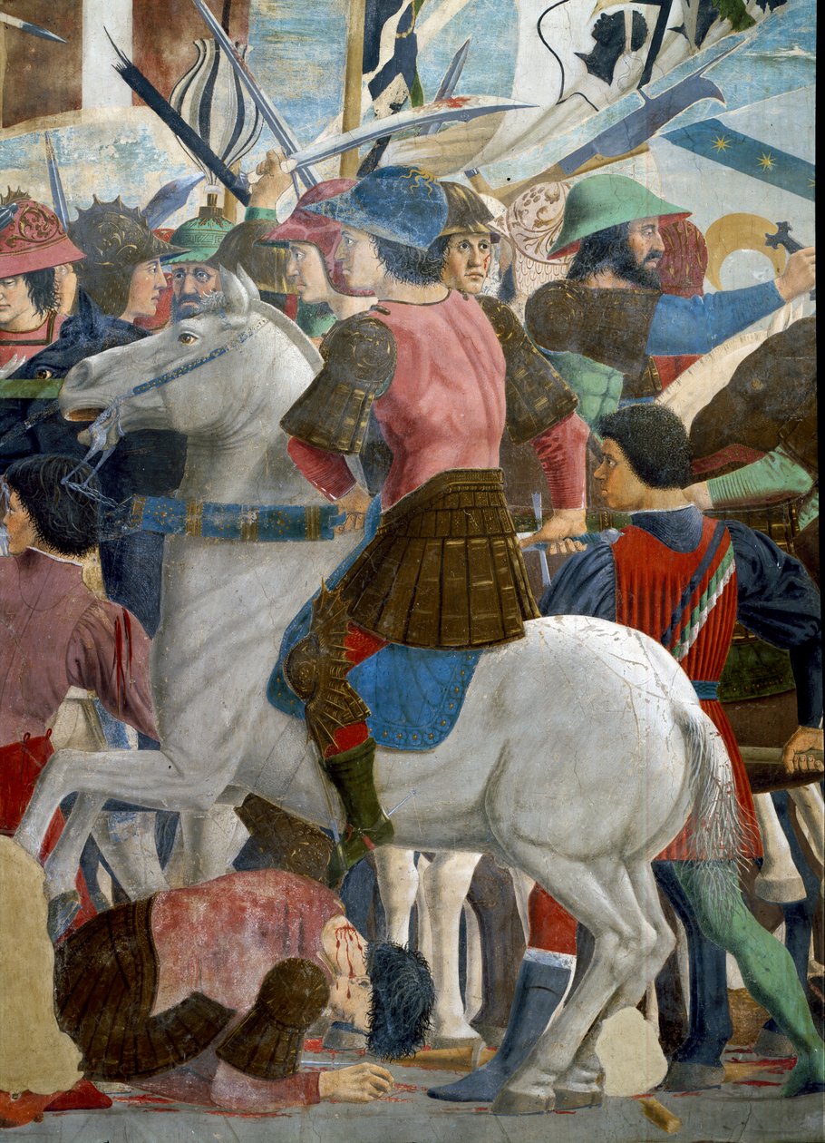 Az igaz kereszt legendája, a Hérakleiosz és Chosroes-csata 1464-ben fejeződött be (részlet) alkotó: Piero della Francesca