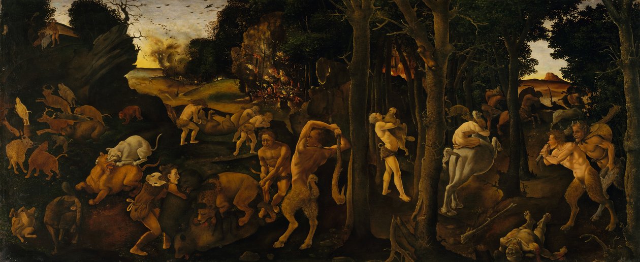 Vadászati jelenet, kb. 1494-1500. alkotó: Piero di Cosimo