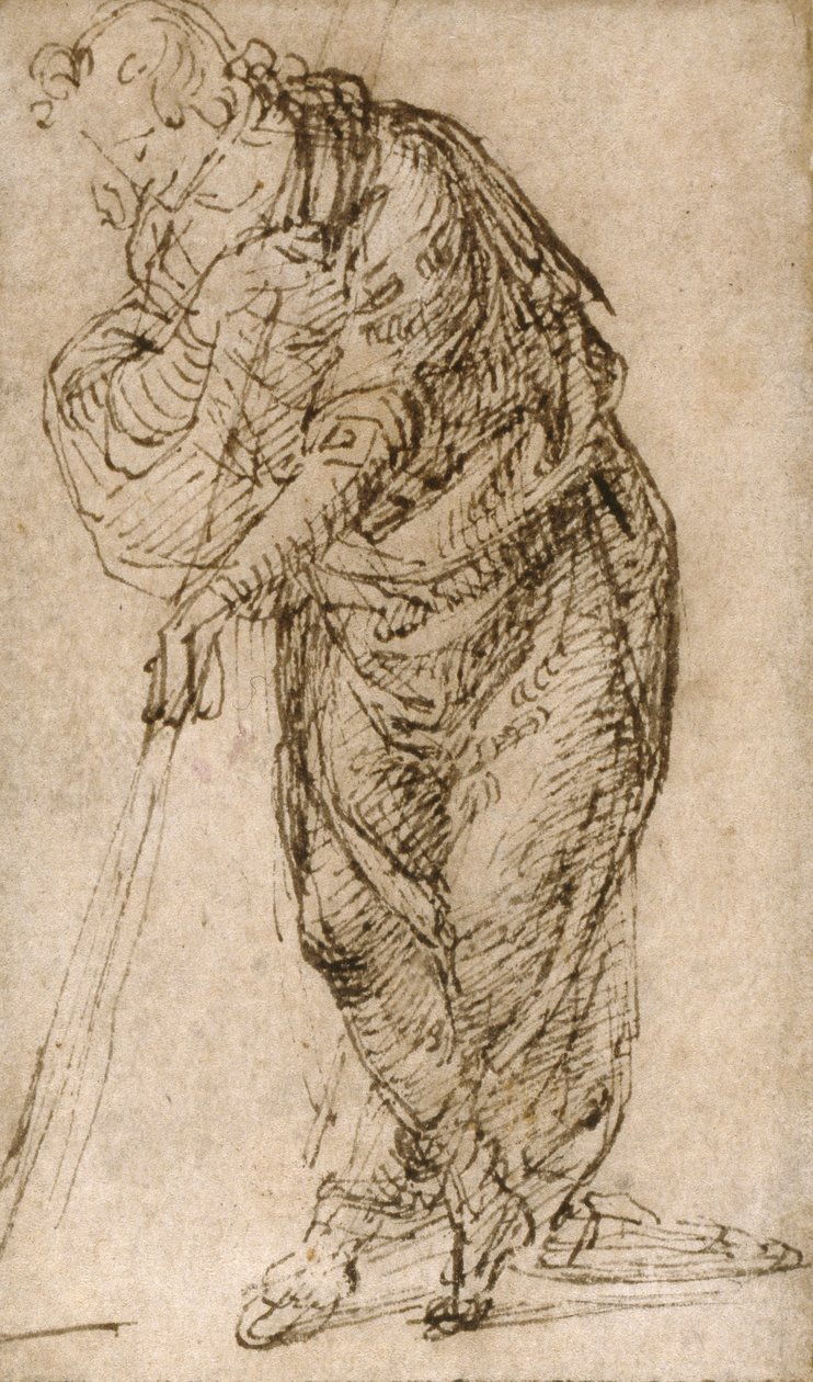 Álló alak botra támaszkodva, 1510 körül alkotó: Piero di Cosimo