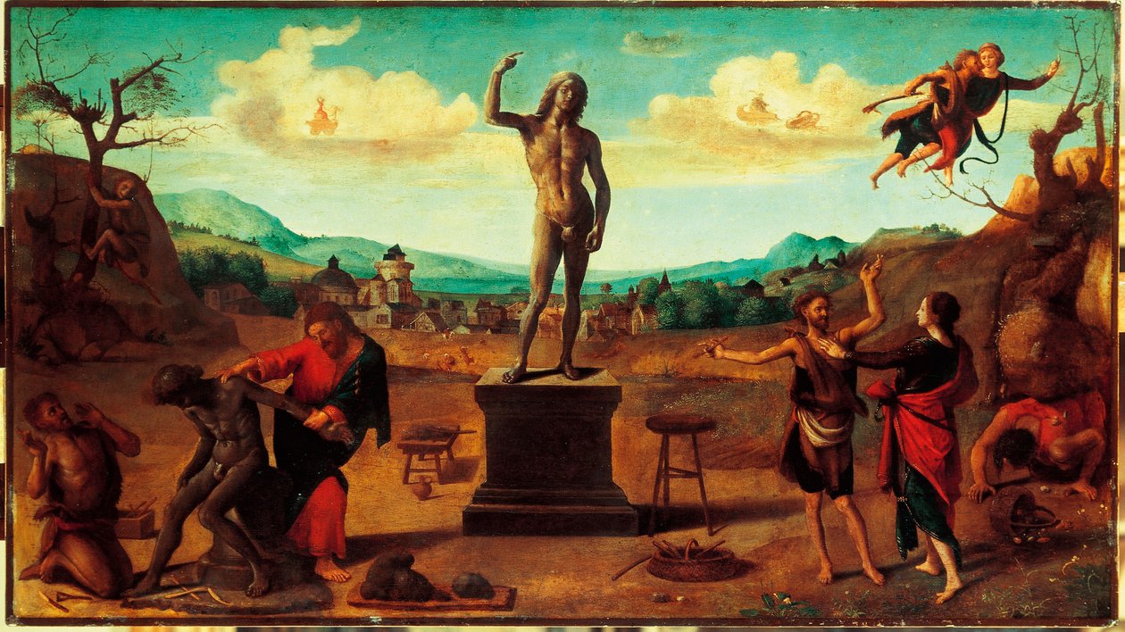 Prométheusz mítosza , 1515 körül (festmény) alkotó: Piero di Cosimo