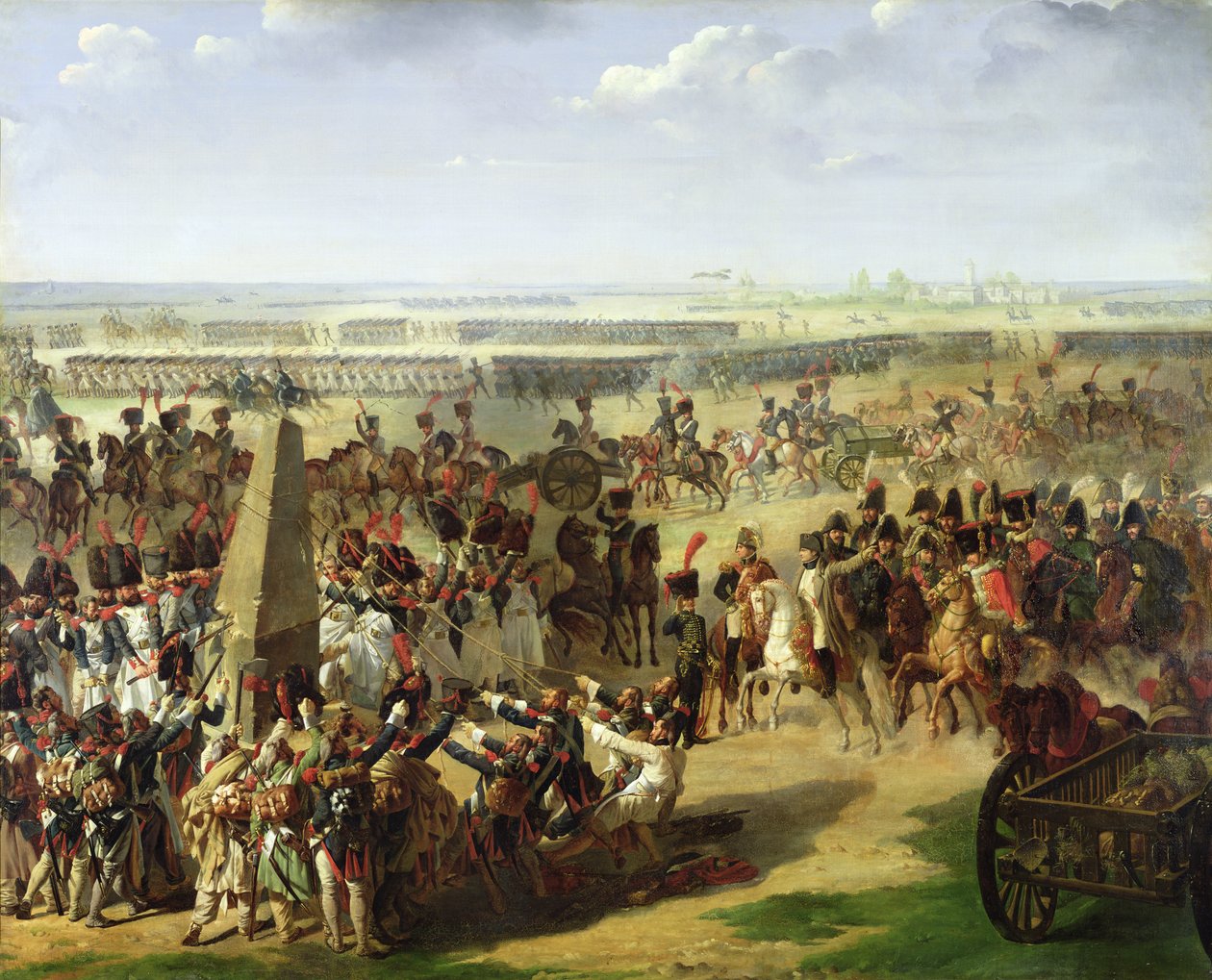 A francia hadsereg lerombolja a Rosbach-oszlopot, 1806. október 18., 1810. alkotó: Pierre Antoine Augustin Vafflard