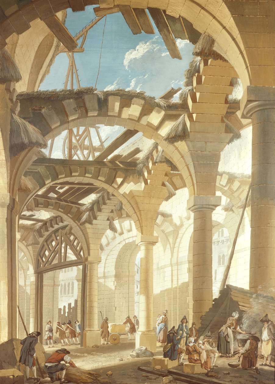 Búzapiac építése, 1765 alkotó: Pierre Antoine Demachy