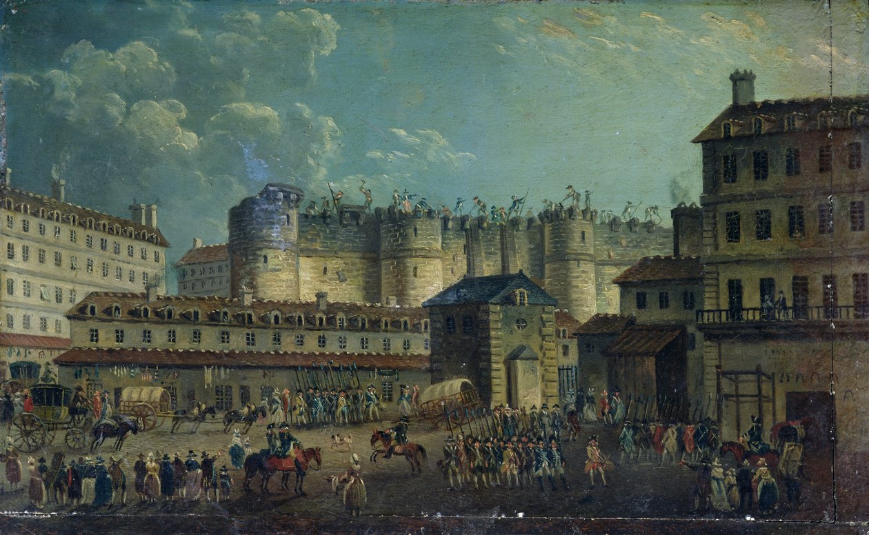 A Bastille lerombolása 1789-ben alkotó: Pierre Antoine Demachy