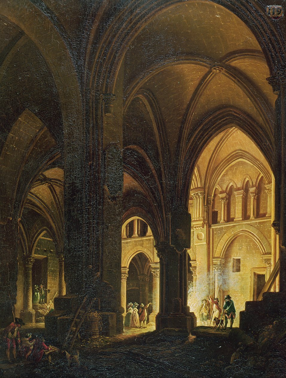 A párizsi Eglise des Saints-Innocents belső tere 1789 után alkotó: Pierre Antoine Demachy