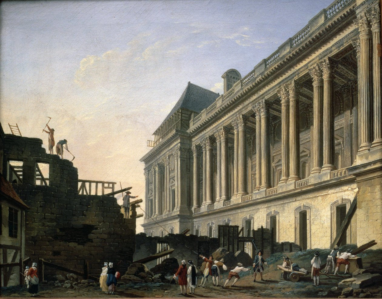 A Louvre oszlopsor tisztása, 1764 alkotó: Pierre Antoine Demachy