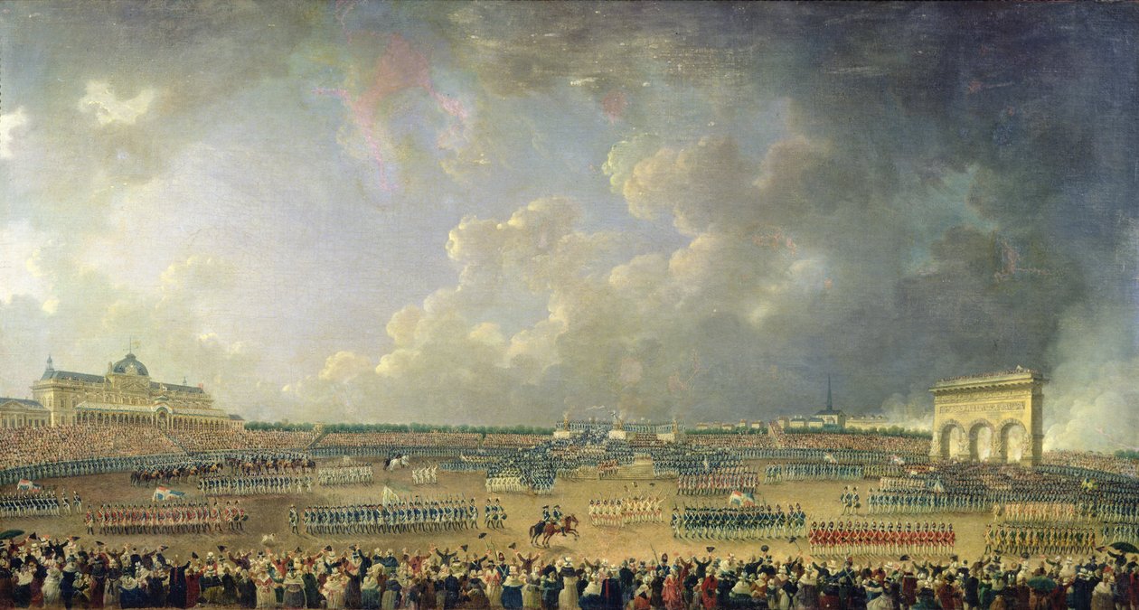 A Szövetség Fesztiválja a Champ de Marsban, 1790. július 14 alkotó: Pierre Antoine Demachy
