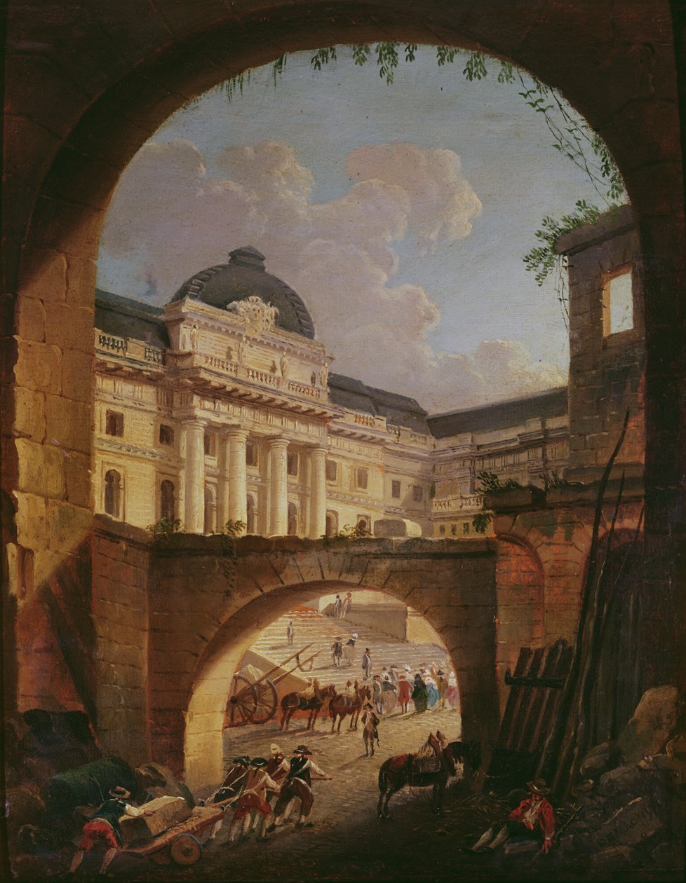 Az Igazságügyi Palais de Justice, Párizs, alkotó: Pierre Antoine Demachy