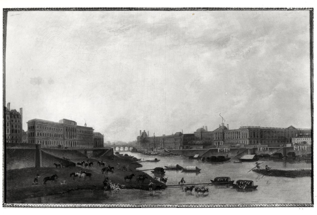 Párizs kilátása a Pont-Neuf felől, 1800 körül alkotó: Pierre Antoine Demachy