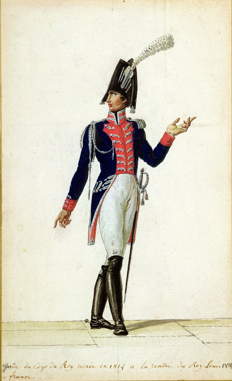 XVIII. Lajos király (1755-1824) Garde du Corps tisztje 1814-ben alkotó: Pierre Antoine Lesueur